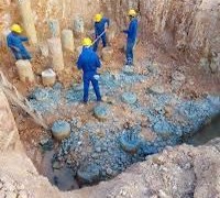 Arrasamento de estacas em obra